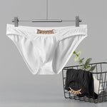 2 Pack Men's U-Pouch Design Metal-Clasp Thin Briefs