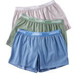 3 Pack Men's Cotton Mid-Rise Breathable Seamless Comfort Boxer Shorts