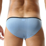 Men's Low-rise Mesh U-shaped Convex Pocket Sports Briefs