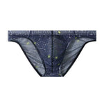 4 Pack Men's Trendy Print Low-Rise U-Pouch & Breathable Mesh Briefs