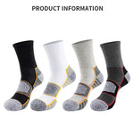 4 Pack Mid-Crew Thick Cushioned Sports Socks
