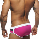 Men's Nautical Stripe Swim Briefs with Removable Pad