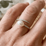 Pearl Cuff Wrap Open Ring