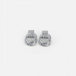 Graceful Silver Linked Knot Earrings