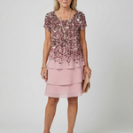 Isabella | Dusted Tier Knee Length Dress