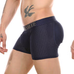 Sponge Cushion Mesh Buttock Boxer Briefs