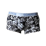 4 Pack Men's Ice Silk Bold Prints Lightweight & Airy Mid-Rise Trunks