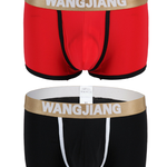 2 Pack Men's U Convex Pouch Trunks With Open Fly