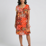 Hannah | Speckled Tier Knee Length Dress