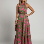 Harper | Draped Halter Midi Dress