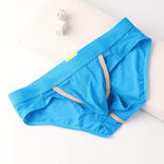 3 Pack Men's Breathable Separate Pouch Low-Rise Briefs with Openable Front Pouch