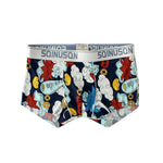 4 Pack Men's Ice Silk Bold Prints Lightweight & Airy Mid-Rise Trunks