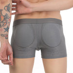 Sponge Cushion Mesh Buttock Boxer Briefs