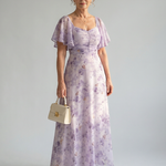 Inez | Flutter Sleeve Midi Dress
