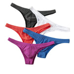 4 Pack Men's Sexy Low-Rise Durable Stretch Skin-Friendly Thongs