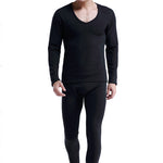 V-Neck Thermal Underwear With Fleece Lined