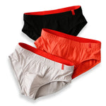 4 Pack Men's Solid Color Cotton Low-Rise Seamless Comfort Briefs