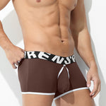 2 Pack Men's Sexy Modal Trunks with Open Front & Back and Removable Pouch