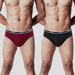 3 Pack Men's Soft and Breathable Solid Color Modal Briefs