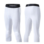 Men's High-Elasticity Impact Protection Hex Knee Guard Activewear Tights