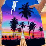 Men's Moisture-Wicking Bold Prints Sporty Cut Board Shorts