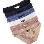 4 Pack Men's Sexy Striped Design Day-Long Comfort Soft-Touch Waistband Bikini