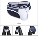 2 Pack Men's Breathable Mesh Comfortable U-convex Large Pouch Sports Briefs