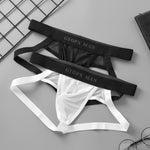 2 Pack Men's Low-Rise Ice Silk Breathable Mesh Jockstrap