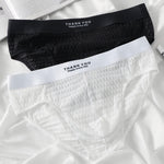 2 Pack Men's Soft & Breathable Icy Silk Quick-Dry Mid-Rise Comfort Cooling Briefs