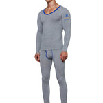 Men's Splicing Lines Cotton Thermal Underwear Set
