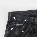 2-pack Men's Leather Hollow Hip-revealing Large Pouch Boxer Briefs