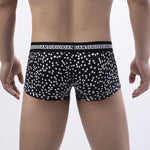 3 Pack Men's Floral Print U-Pouch Slim-Fit Breathable Cotton Trunks