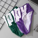 2 Pack Men's Low-Rise Printed Quick-Dry Seamless Comfort Swim Briefs