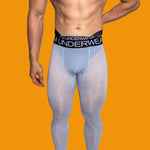 Men's Low-Rise Breathable Silk-Like Semi-Transparent Tights