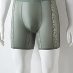 3 Pack Men's Satin Lace Jacquard 3D U-Pouch Anti-Chafe Breathable Midway Briefs