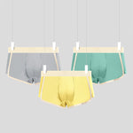 4 Pack Men's Premium Cotton Antibacterial Mid-Rise Ultra-Soft Trunks
