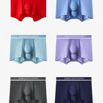 2 Pack Men's Ultra-Soft Modal Double Supportive Pouch Skin-Friendly Soft Trunks