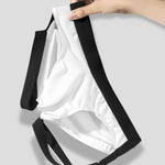 2 Pack Men's Sexy Briefs with Elastic Leg Straps and Contoured Pouch