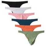 3 Pack Men's Low-Rise Performance Thong - Breathable Mesh & Smooth Fabric