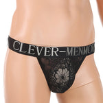 2 Pack Men's Silky Touch Black Sexy Lace Lightweight & Airy Skin-Friendly Bikini