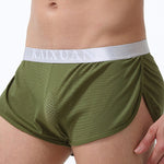 2 Pack Men's Low-Rise Mesh Breathable Home Comfort Antibacterial Trunks