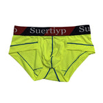 2 Pack Men's Breathable Mesh Ice Silk Low-Rise Cooling Briefs