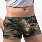 4-pack Men's Low-rise U-pouch Camouflage Boxer Briefs
