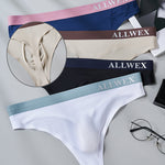 4 Pack Men's Seamless Ice Silk Cooling Touch Low-Rise Thongs
