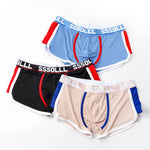 3 Pack Men's Mid-Rise Ice Silk Mesh Trunks