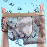 4 Pack Men's Antibacterial Crotch Comfortable Stretch Lightweight Trunks