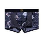 3 Pack Men's Floral Print Antibacterial & High-Stretch Mesh Breathable Trunks