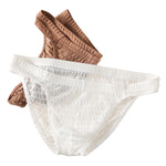3 Pack Men's Sheer Mesh Solid Color Minimalist Breathable Briefs