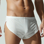 2 Pack Men's Solid Color Second-Skin Soft-Touch Quick-Dry Boxer Shorts