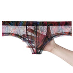 4-pack Men's Lace Print Sheer Mesh Bohemian Boxer Briefs